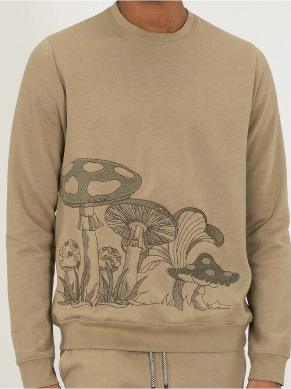 Blind Rooster Embroidered Front Sweatshirt - Elm / Mushroom Fantasy